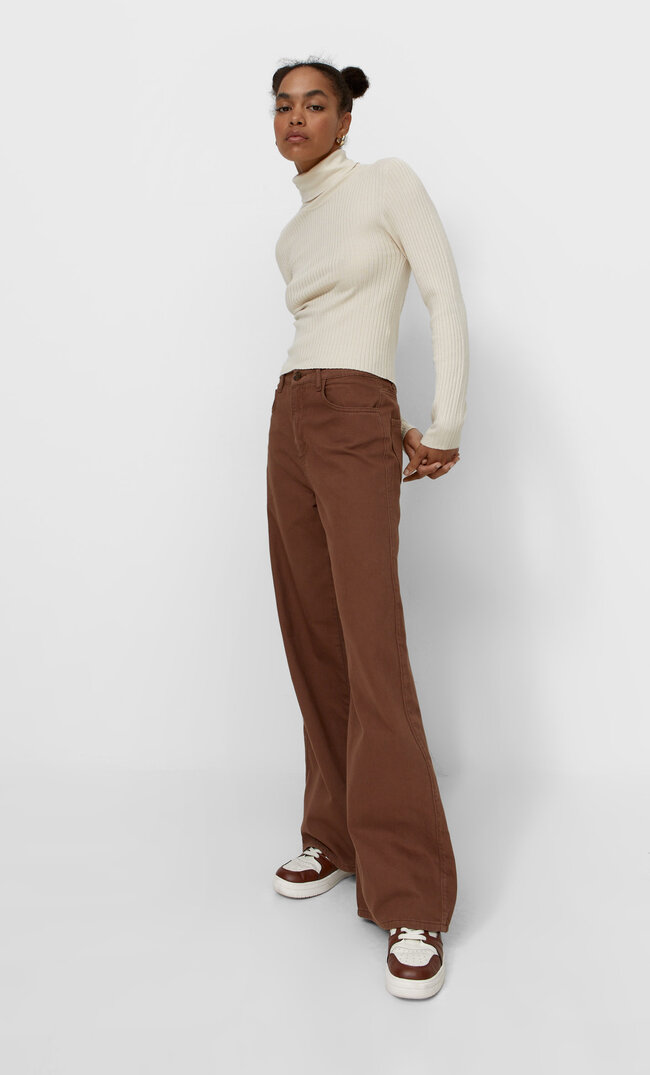 Stradivarius Pullover Mit Cut-Outs Am Rücken Steingrau Xs