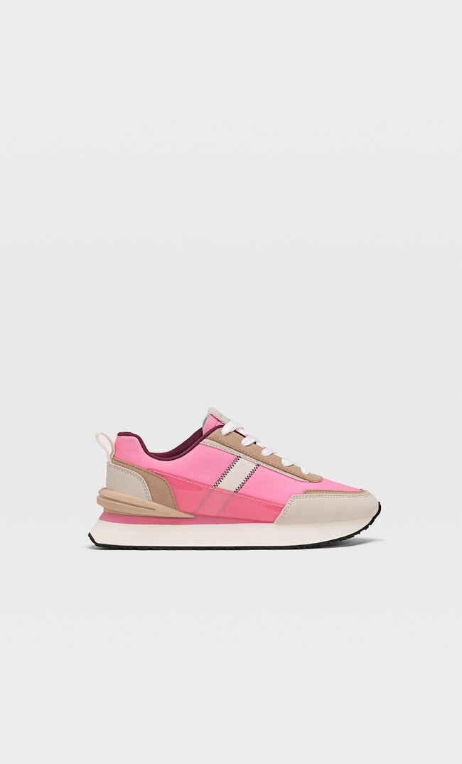 Stradivarius Trainers With Trims Pink 5