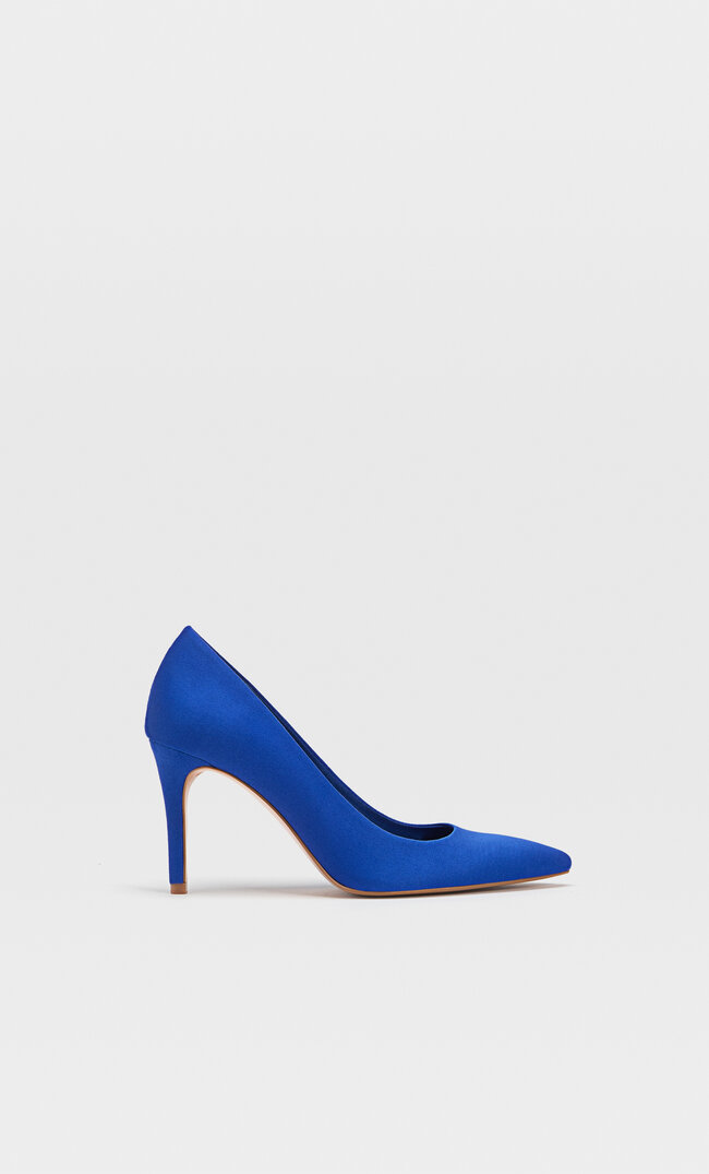 Stradivarius Buty Na Szpilce Niebieski 37