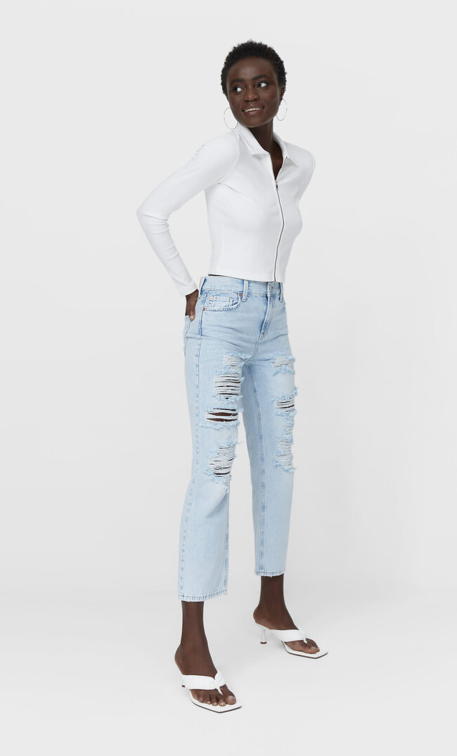 Stradivarius Jeansy O Prostym Kroju Z Niskim Stanem Kobieta Sprany Niebieski 38
Stradivarius Jeansy O Prostym Kroju Z Niskim Stanem Kobieta Sprany Niebieski 38