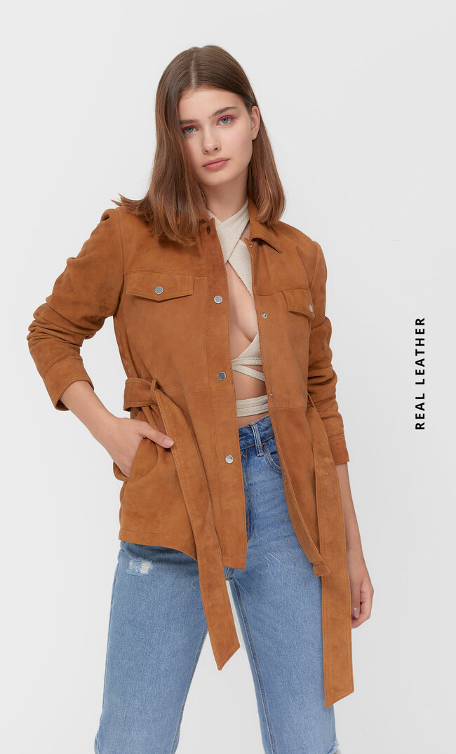 Stradivarius Skórzana Koszula Wierzchnia Z Paskiem Kobieta Jasny Wielbłądzi S
Stradivarius Skórzana Koszula Wierzchnia Z Paskiem Kobieta Jasny Wielbłądzi S