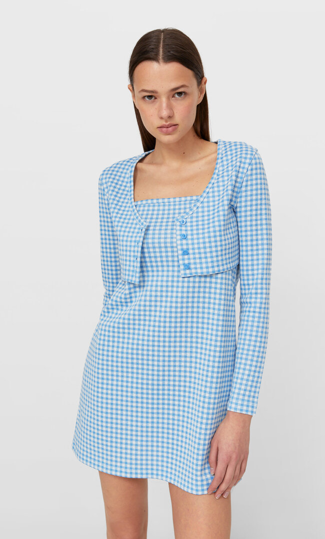 Stradivarius Dwuczęściowy Komplet Z Krótką Sukienką W Kratkę Vichy Kobieta Błękitny Xl
Stradivarius Dwuczęściowy Komplet Z Krótką Sukienką W Kratkę Vichy Kobieta Błękitny Xl
