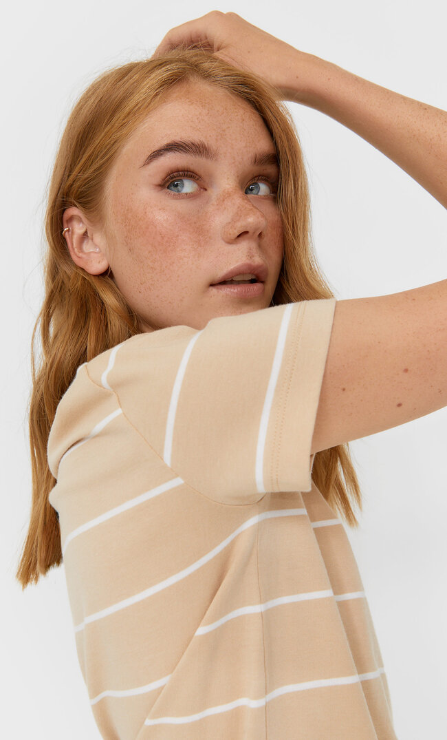 Stradivarius Koszulka Basic Kobieta Szary L