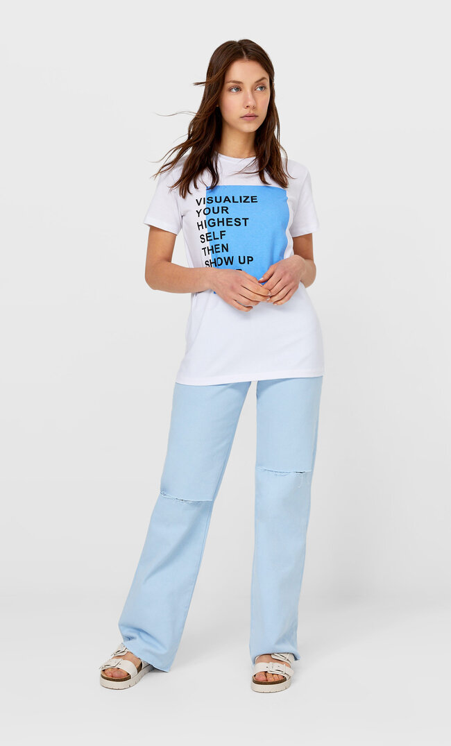 Stradivarius T-Shirt Mit Print Weiß Xl
Stradivarius T-Shirt Mit Print Weiß Xl