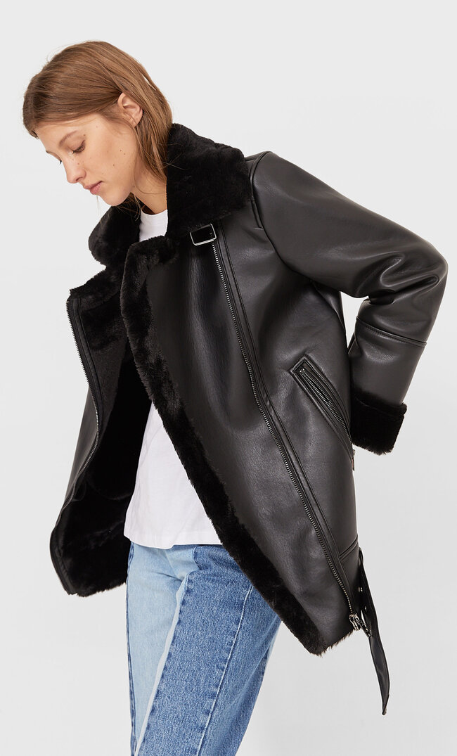 Stradivarius Kurtka Biker Z Dwustronnym Wykończeniem Ze Sztucznej Skóry Kobieta Czarny Xl
Stradivarius Kurtka Biker Z Dwustronnym Wykończeniem Ze Sztucznej Skóry Kobieta Czarny Xl