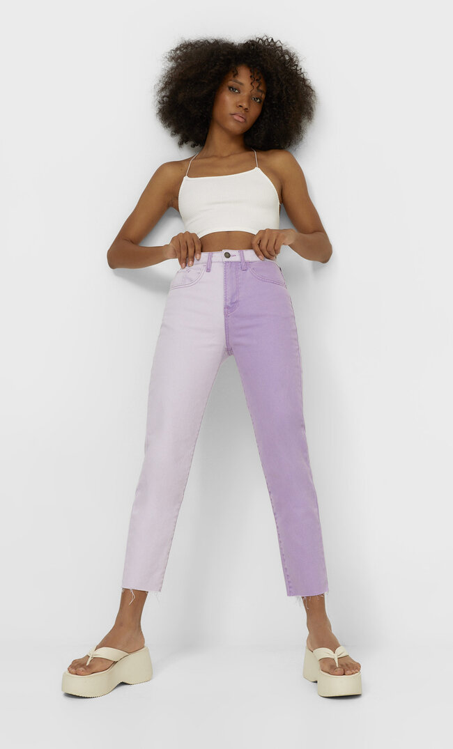 Stradivarius Jeansy O Kroju Mom Z Łączonych Materiałów Kobieta Malwowy 36
Stradivarius Jeansy O Kroju Mom Z Łączonych Materiałów Kobieta Malwowy 36