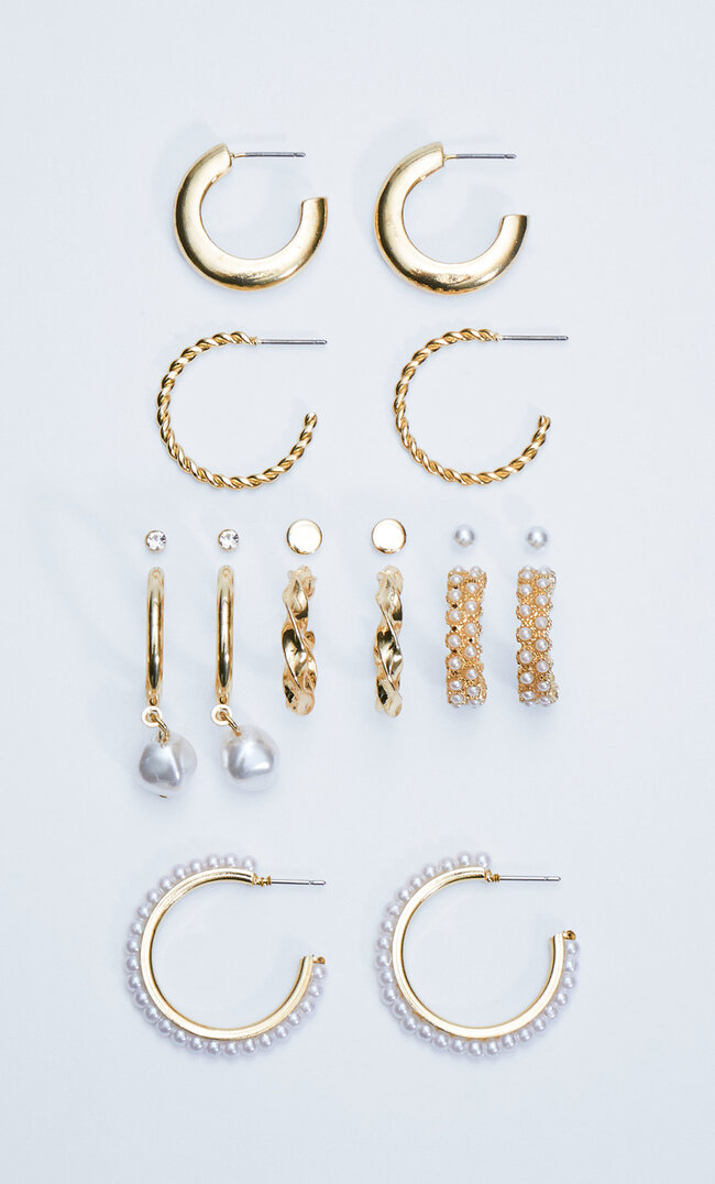 Stradivarius Lot De 9 Paires De Boucles D’oreilles Et Créoles À Perles Jaune M
Stradivarius Lot De 9 Paires De Boucles D’oreilles Et Créoles À Perles Jaune M