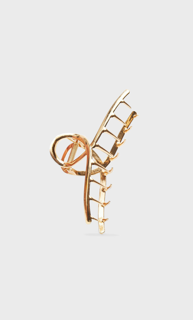 Stradivarius Haarklammer Aus Metall Gelb M