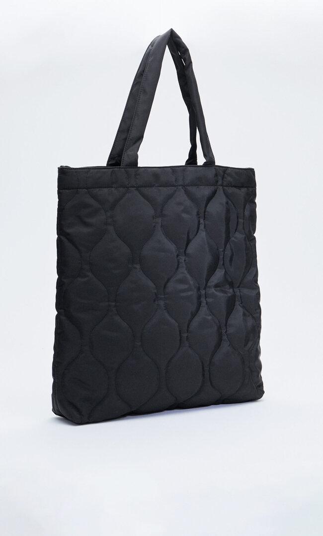 Stradivarius Pikowana Torba Shopper Czarny M