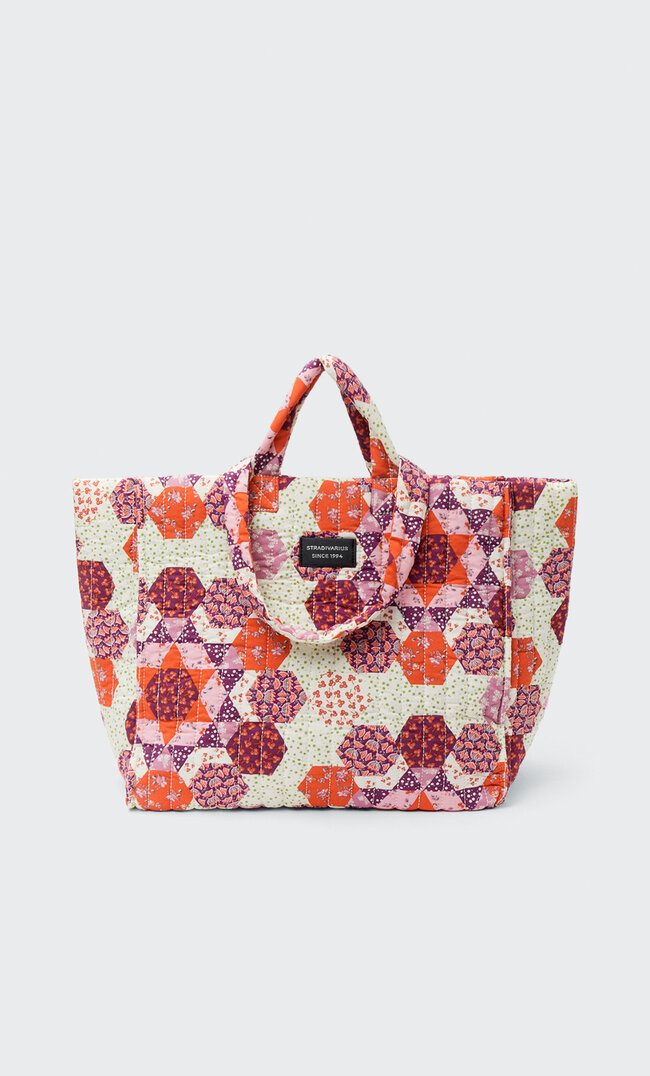 Stradivarius Bedruckte Shopper Rot M