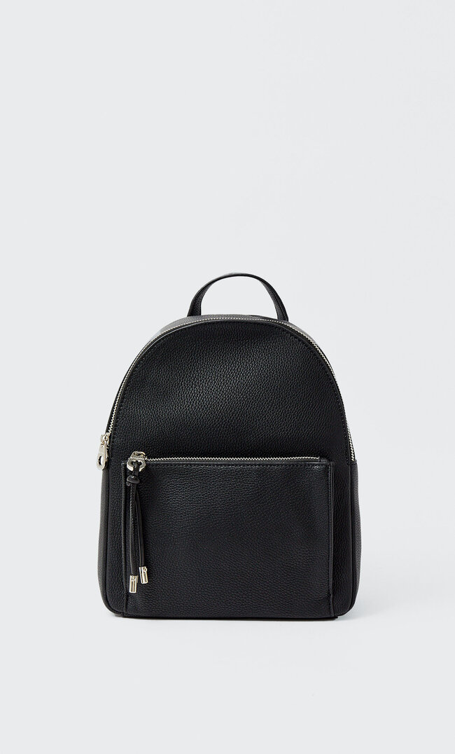 Stradivarius Plecak Z Suwakami Czarny M