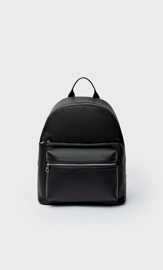 Stradivarius Rucksack Mit Reißverschluss Schwarz M