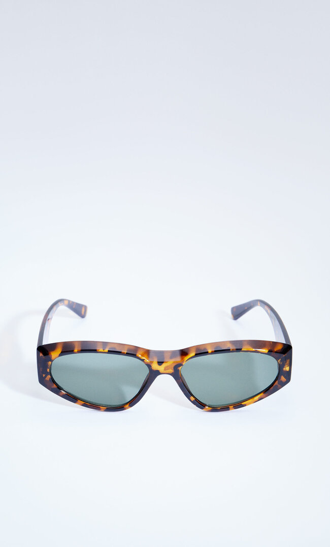Stradivarius Oval Cateye Sunglasses Brown M