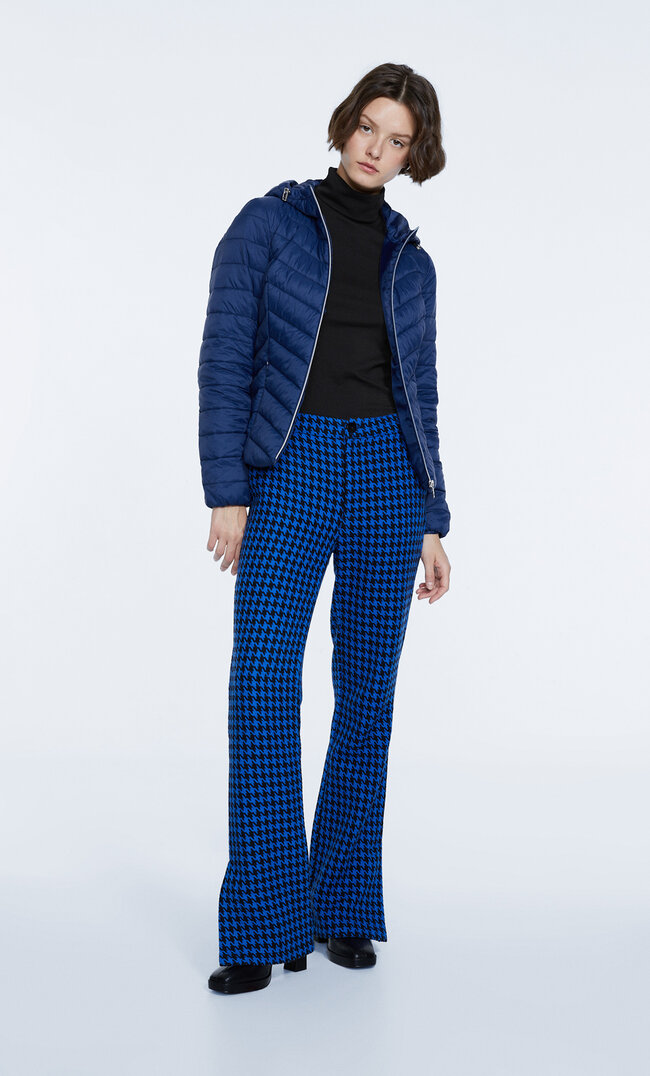 Stradivarius Steppjacke Mit Kapuze Marineblau S