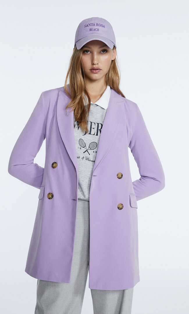 Stradivarius Blazerkleid Lila L