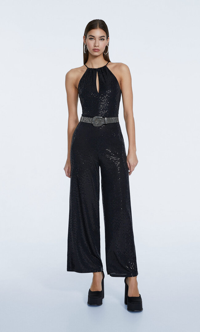 Stradivarius Neckholder-Jumpsuit Mit Cut-Outs Aus Gemustertem Stoff Schwarz Xl
Stradivarius Neckholder-Jumpsuit Mit Cut-Outs Aus Gemustertem Stoff Schwarz Xl