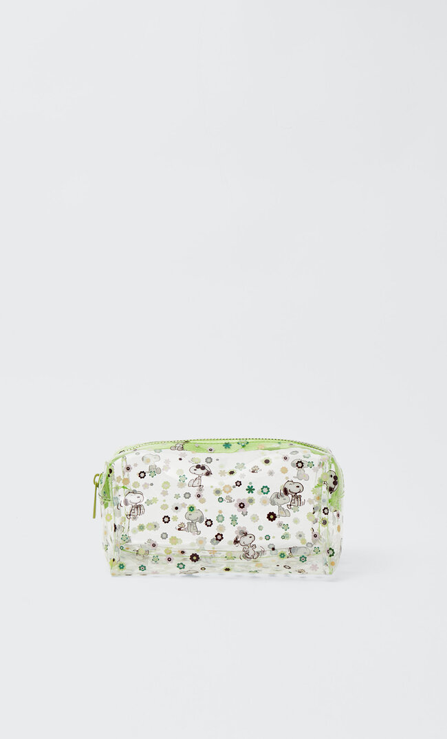 Stradivarius Neseser Snoopy Flower Power Verde 103