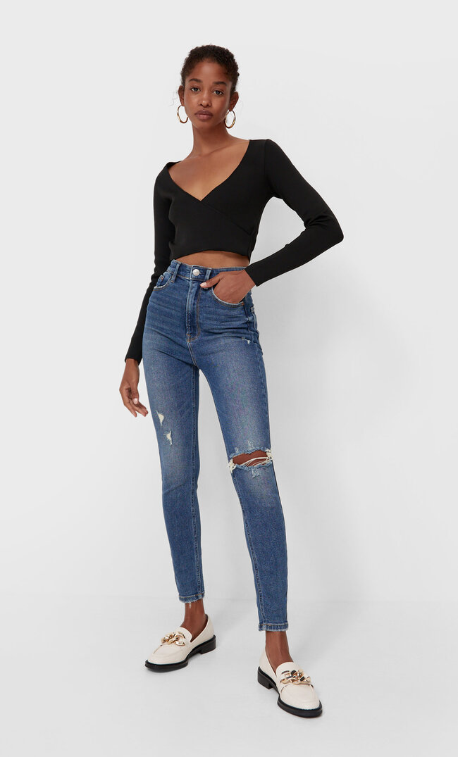 Stradivarius Jeansy Z Bardzo Wysokim Stanem W Stylu Vintage Sprany 32
Stradivarius Jeansy Z Bardzo Wysokim Stanem W Stylu Vintage Sprany 32