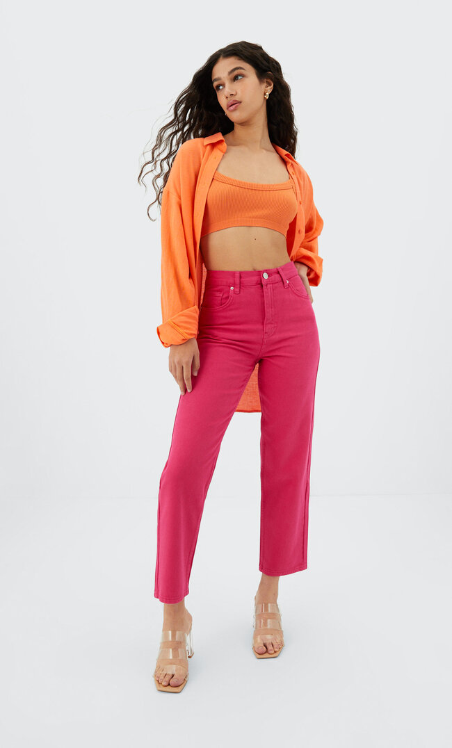 Stradivarius Cropped-Jeans Im Straight-Fit In Verschiedenen Farben Neonrosa 38
Stradivarius Cropped-Jeans Im Straight-Fit In Verschiedenen Farben Neonrosa 38