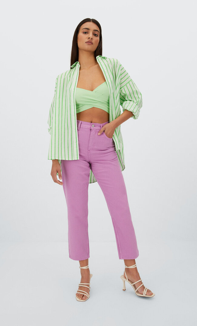 Stradivarius Cropped-Jeans Im Straight-Fit In Verschiedenen Farben Lila 32
Stradivarius Cropped-Jeans Im Straight-Fit In Verschiedenen Farben Lila 32
