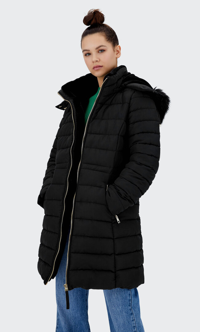 Stradivarius Langer, Figurbetonter Steppmantel Mit Kapuze Schwarz Xl
Stradivarius Langer, Figurbetonter Steppmantel Mit Kapuze Schwarz Xl