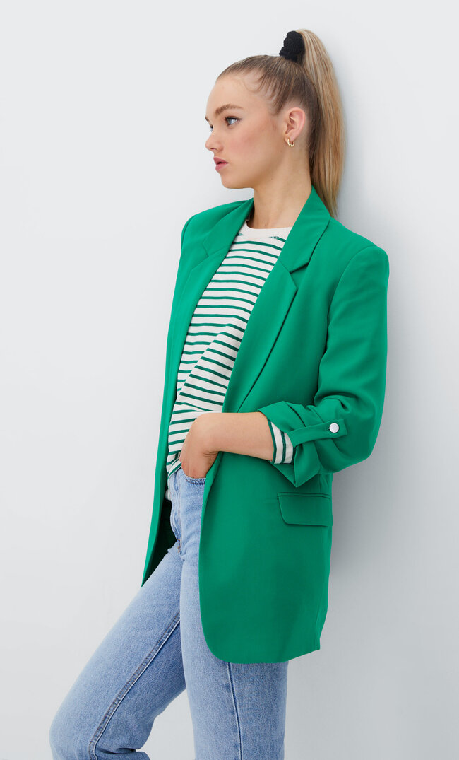 Roll-Up Sleeve Blazer S - Stradivarius NL | StyleSearch