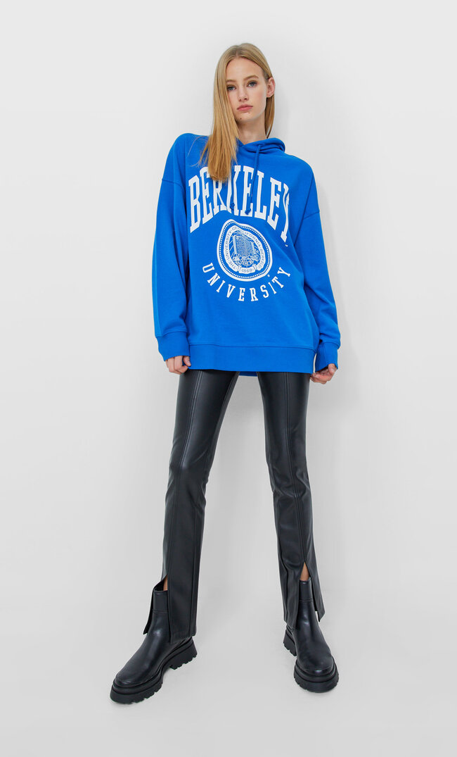 Stradivarius Bluza Oversize Berkeley Jasnobłękitny Xs
