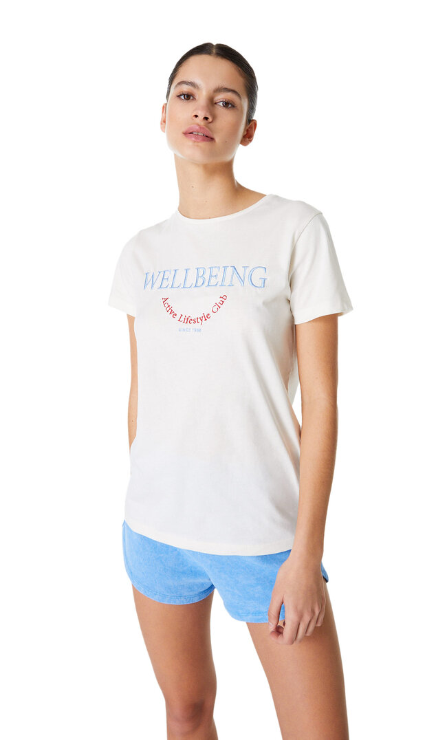 Stradivarius Sport-Shirt Ecru M