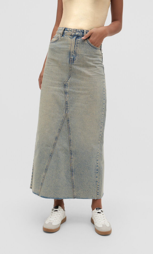Stradivarius Jupe maxi en jean style vintage  Denim 38