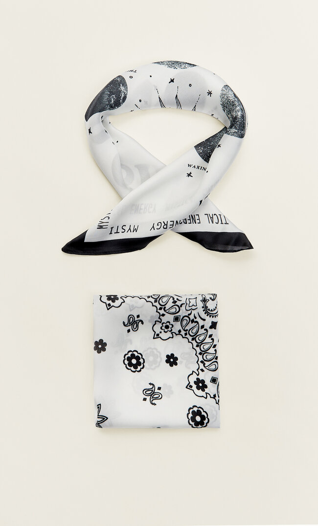 Stradivarius Doppelpack Bandanas Mit Mystic-Prints Schwarz 103