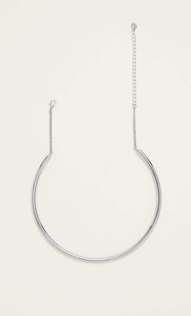 Stradivarius Choker Rigid Gri M Choker imagine reduceri