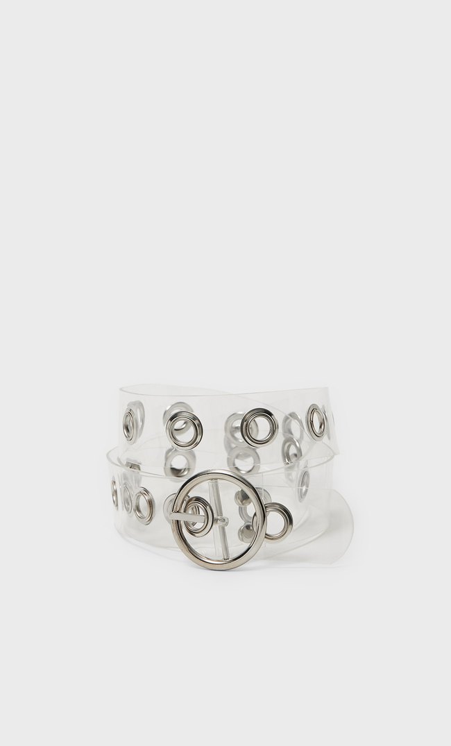 Stradivarius Curea Transparentă Gri 90 Curea imagine reduceri