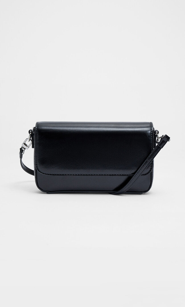 Stradivarius Geantă Crossbody Cu Curea Negru M Crossbody imagine reduceri