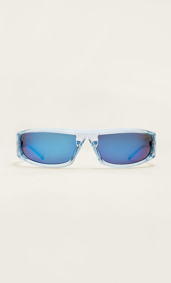Stradivarius Ochelari De Plastic Sport Albastru M Albastru imagine megaplaza.ro