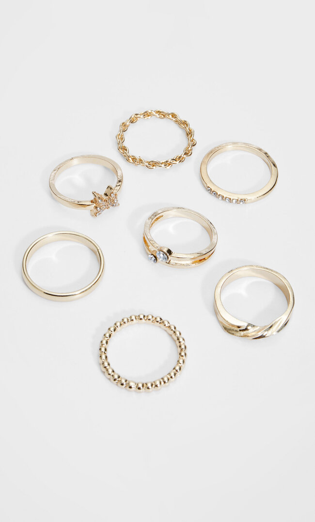 Stradivarius Pack Mit Sieben Schmalen Ringen Mit Schmetterling. Gelb M
Stradivarius Pack Mit Sieben Schmalen Ringen Mit Schmetterling. Gelb M