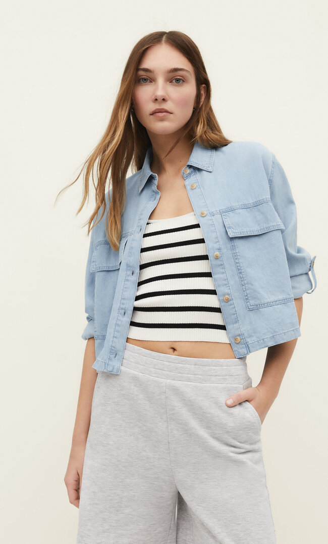 Stradivarius Basic-Shorts aus Plüsch S