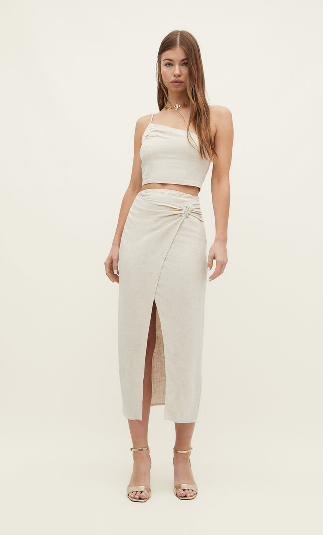 Stradivarius Fustă Midi Cu In Piatră 44 Fashion-FEMEI-Fuste-3934 imagine reduceri