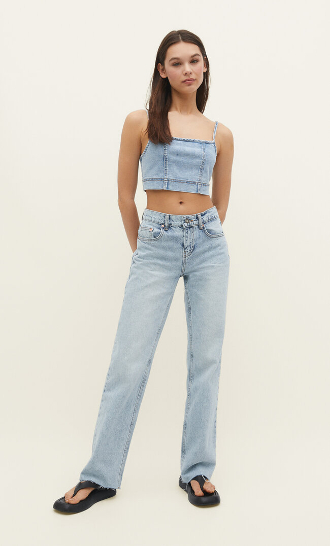 Stradivarius Jeansy O Prostym Kroju Z Niskim Stanem Denimowy Z Efektem Wybielenia 40
Stradivarius Jeansy O Prostym Kroju Z Niskim Stanem Denimowy Z Efektem Wybielenia 40