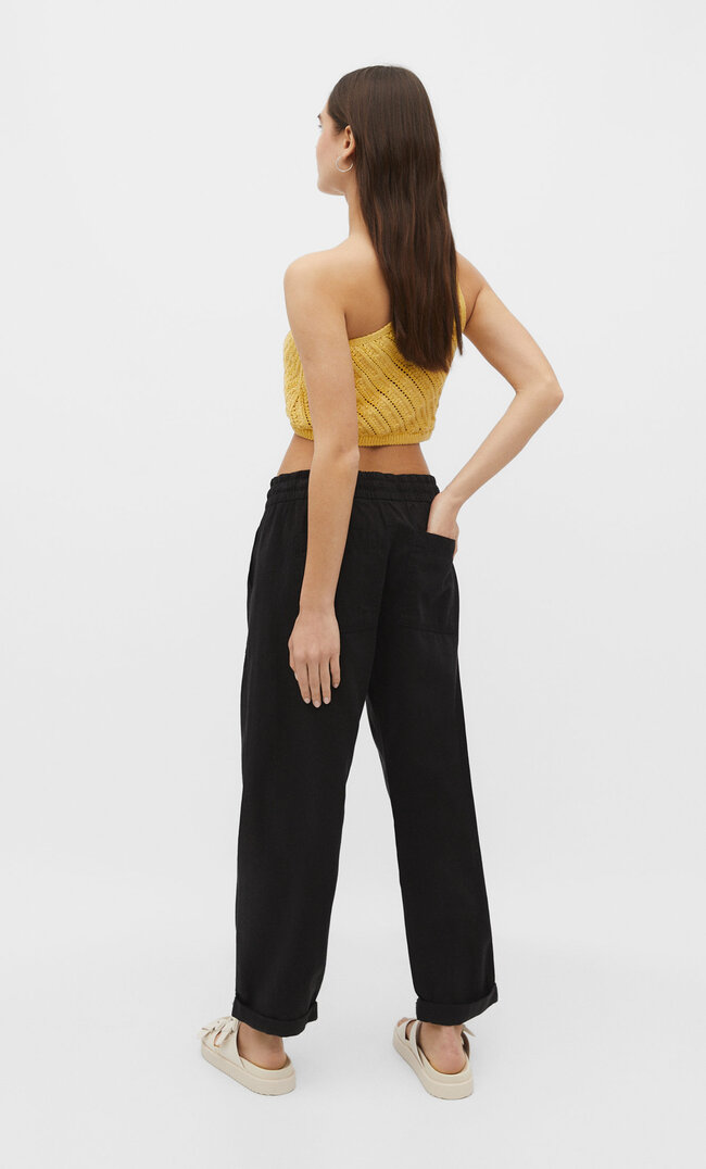 Noisy May tailored split leg trousers co-ord in black | StyleSearch