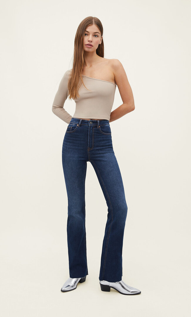 Stradivarius Tricou Asimetric Piatră Xl Asimetric imagine megaplaza.ro
