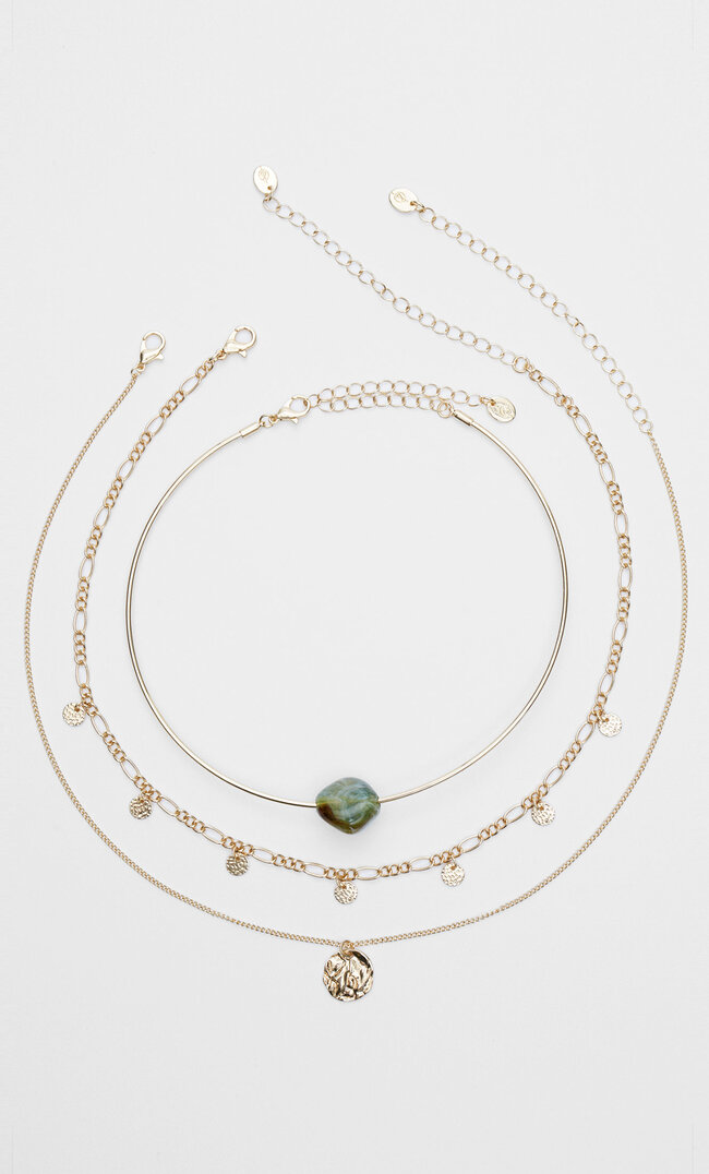 Stradivarius Set Aus Choker Mit Stein Und Kette Mit Organischer Form Gelb M
Stradivarius Set Aus Choker Mit Stein Und Kette Mit Organischer Form Gelb M
