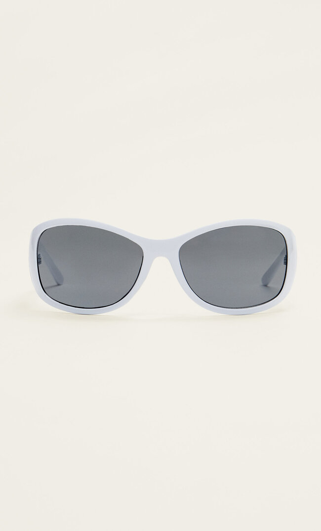 Stradivarius Wide Frame Sunglasses White M