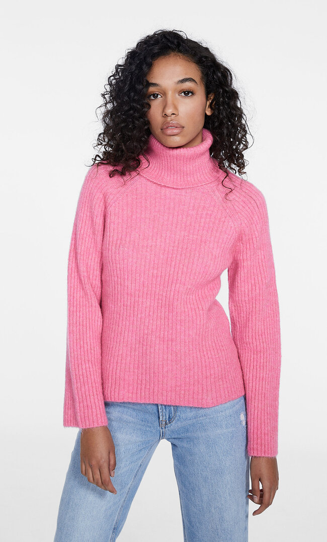 Stradivarius Strickpullover mit Rollkragen und Patentmuster Kaugummirosa XS
Stradivarius Strickpullover mit Rollkragen und Patentmuster Kaugummirosa XS