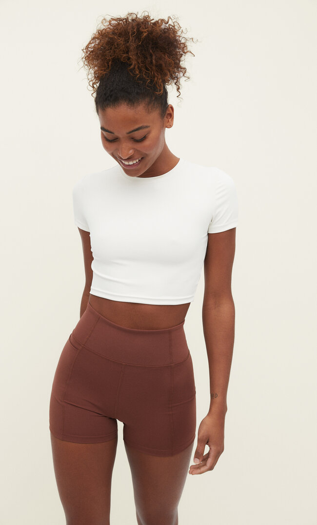 Stradivarius Tricou Soft Touch Vanilie L Fashion-FEMEI-3912-3900 imagine reduceri