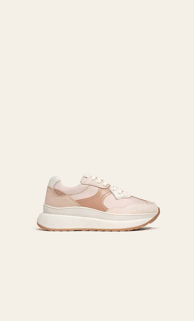 Stradivarius Sneaker mit Plateau BUNT 38