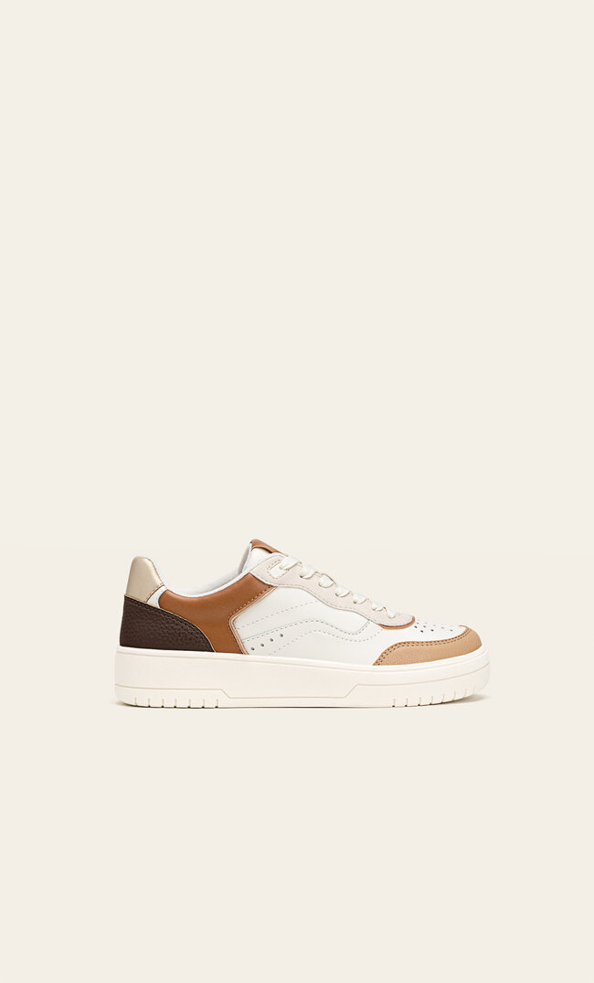 Stradivarius Sportschuh Mit Details Braun 39