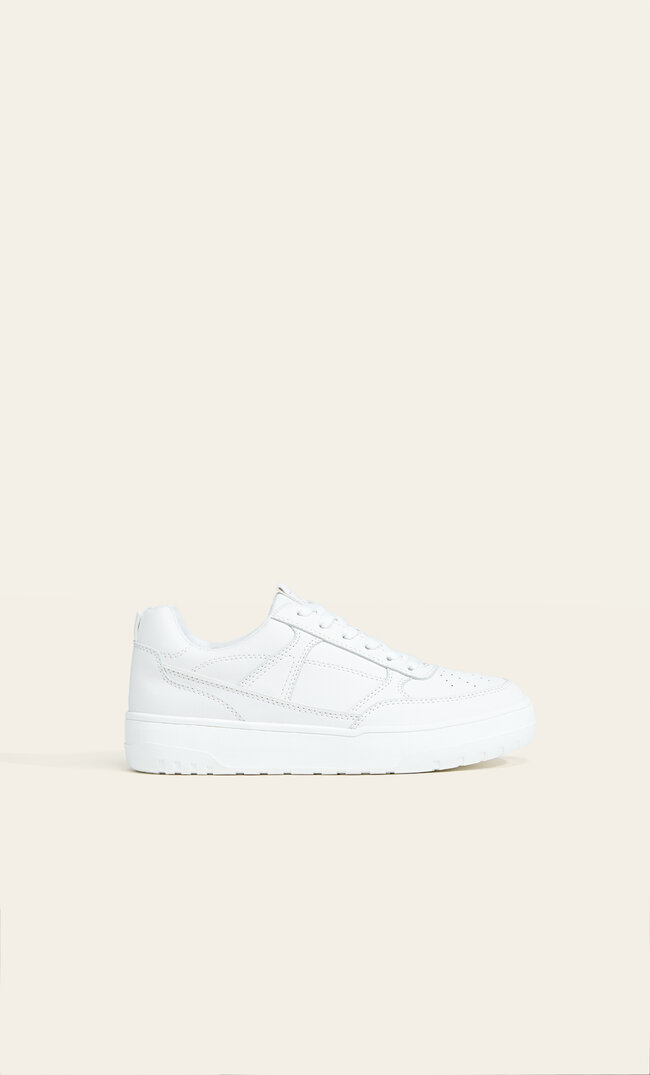 Stradivarius Pantofi Sport Albi Alb 38 Alb imagine reduceri