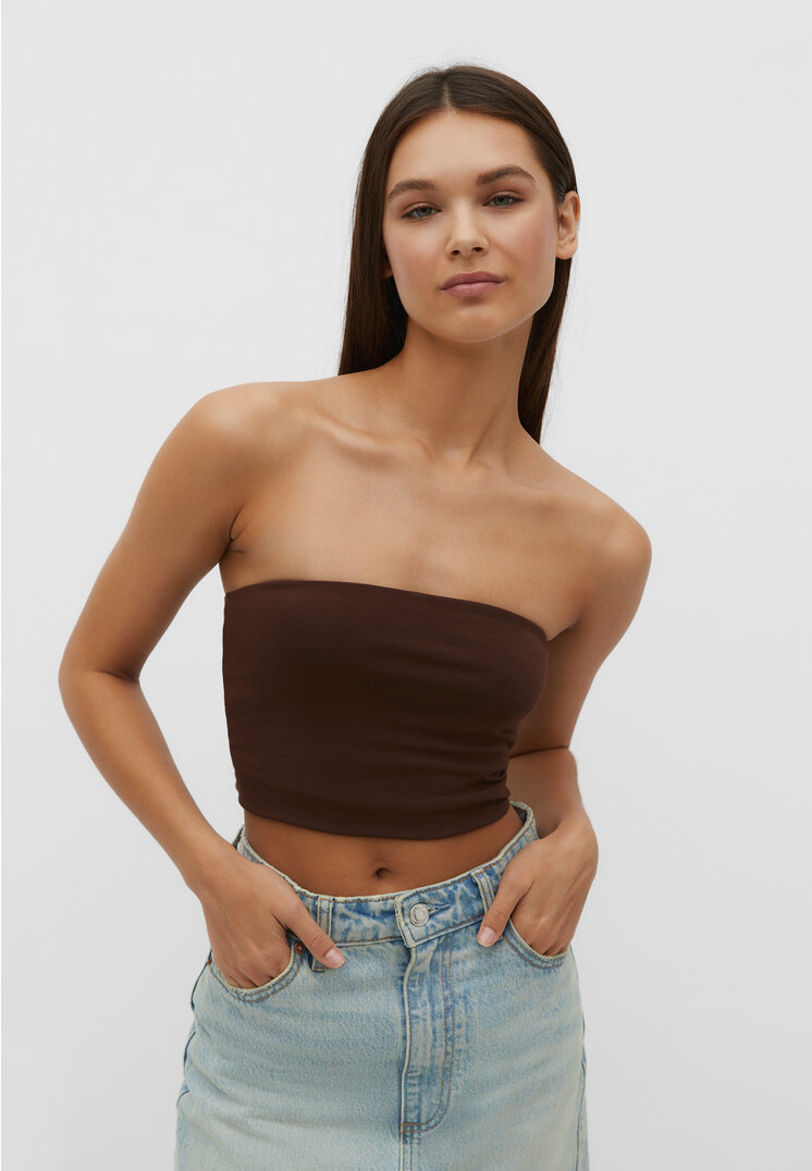 Stradivarius Bandeau-Top Braun M