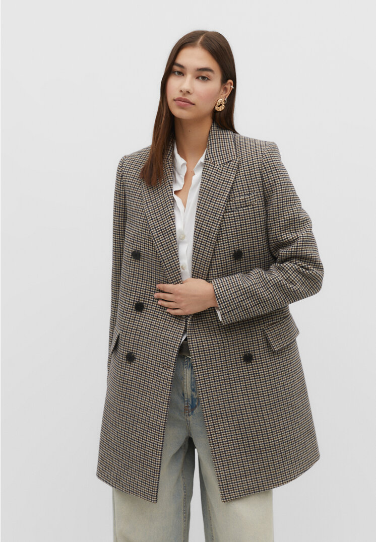 Stradivarius Houndstooth coat  Caramel M product