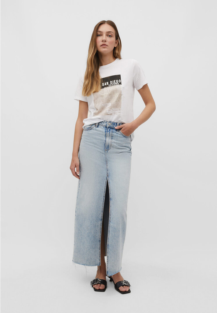 Stradivarius Shirt mit Glitzereffekt Braun XS